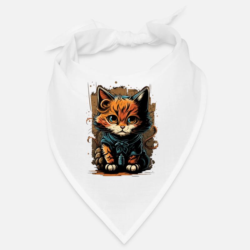 Tough and Cute Comic Cat Bandana