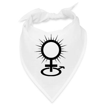 Symbol für die Domina und Herrin - Bandana - Weiß - Vorne