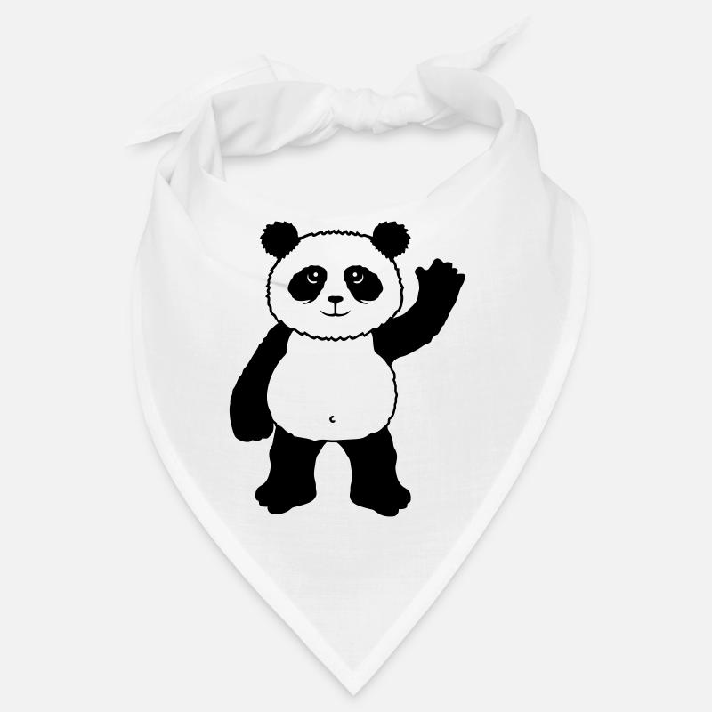 Debout panda ours vagues amicales Bandana