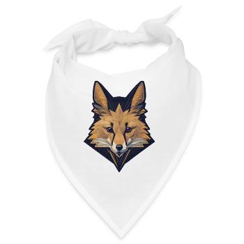 Einfacher Fuchskopf - Bandana - Weiß - Vorne