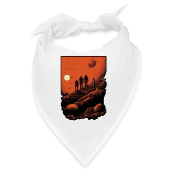 Eine Gruppe von Astronauten erkundet einen fremden Planeten - Bandana - Weiß - Vorne