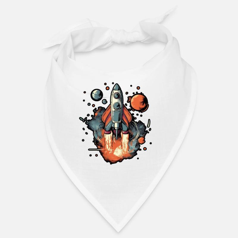 a space rocket launch through space Bandana