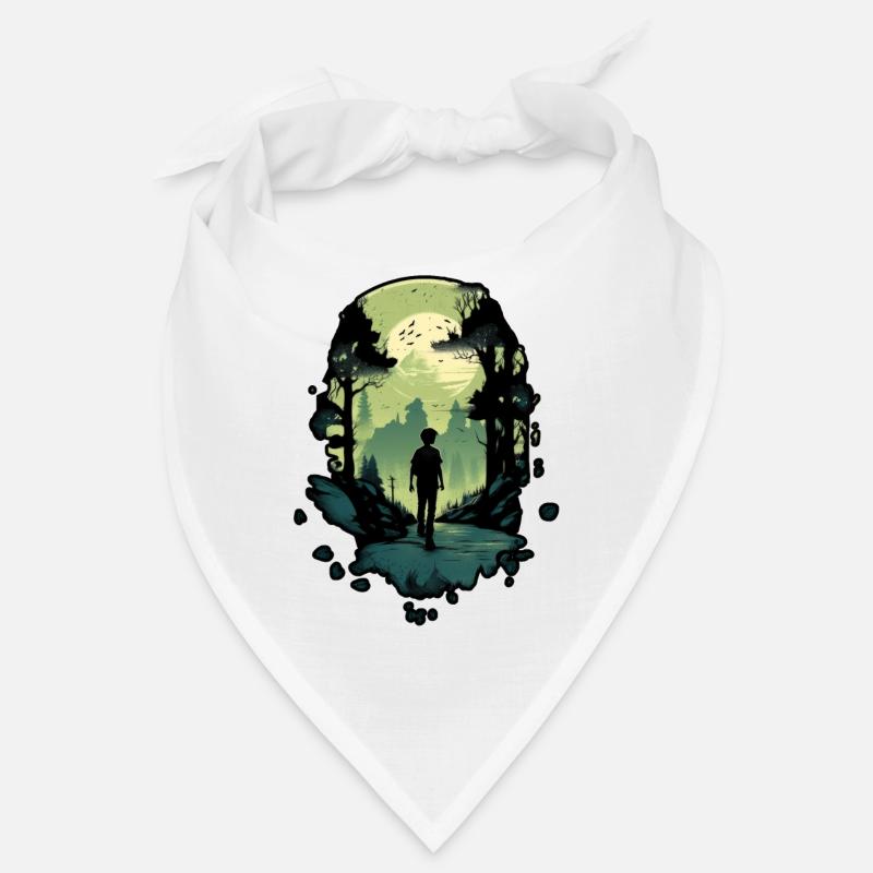 Wilderness Explorer, Menschensilhouette im Wald Bandana