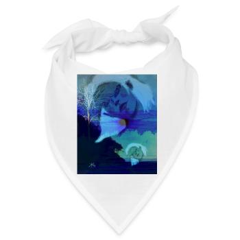 Die Puppenspielerin in blau - Bandana - Weiß - Vorne