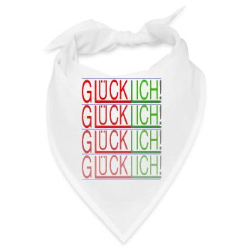 Glücklich - Ich / Glück + Ich = GlücklIch - Bandana - Weiß - Vorne