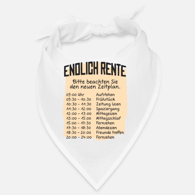 Rentner Zeitplan Tagesablauf, Endlich Rente Bandana