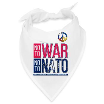 NEIN ZUM KRIEG, NEIN ZUR NATO V3 | SCHLECHTE FÜHRUNG - Bandana - Weiß - Vorne