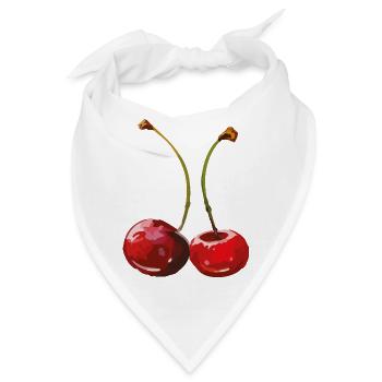 kirschen - Bandana - Weiß - Vorne