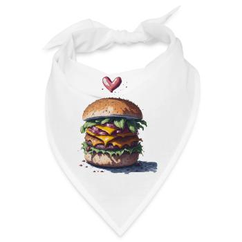 Burger - Bandana - Weiß - Vorne