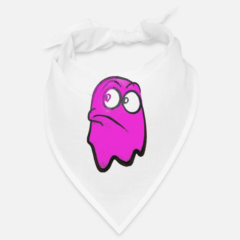Funny grim-looking ghost in pink Bandana