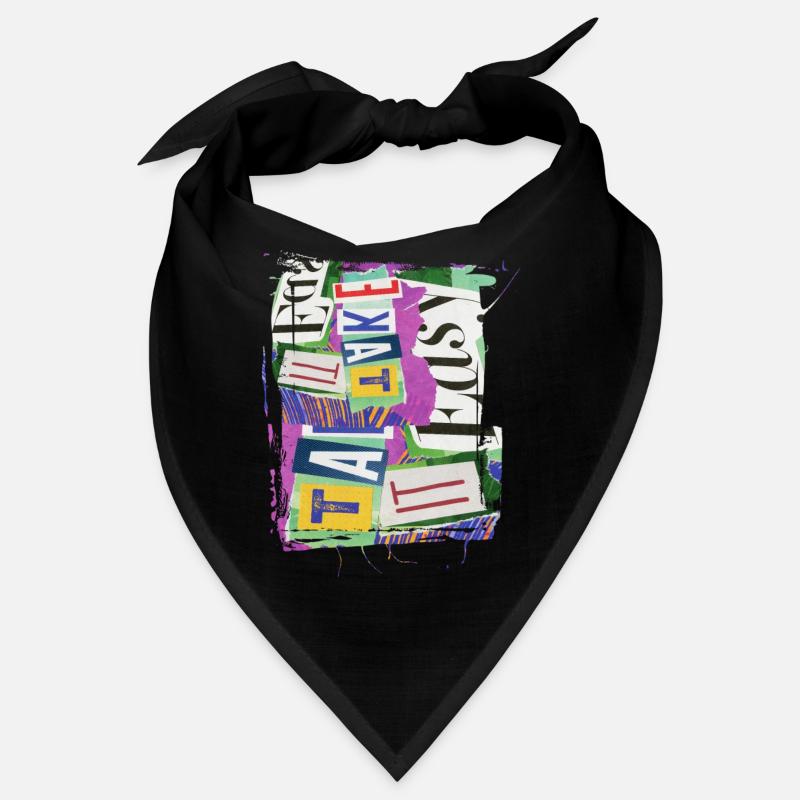 Zeitungsausschnitte Scrapbook Zeitschriften Alphabet Code Bandana