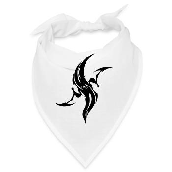 Tattoo Tanzende Flamme - Bandana - Weiß - Vorne