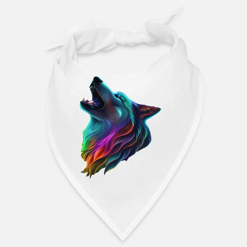 Wolf - Bandana - Weiß