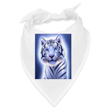 Majestätisches weißes Tigerporträt Tier - Bandana - Weiß - Vorne