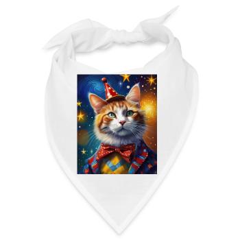 super süßes weißes Capybara Gemälde flauschiges Tier - Bandana - Weiß - Vorne