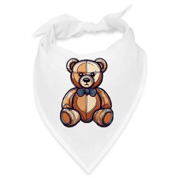 Teddybär / Kuscheltier / Stofftier / Geschenkidee - Bandana - Weiß - Vorne