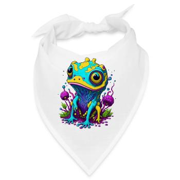 Trippy Frog 01 - Bandana - Weiß - Vorne