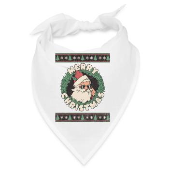 Weihnachtsstimmung: Habt ein fröhliches Weihnachtsfest! - Bandana - Weiß - Vorne
