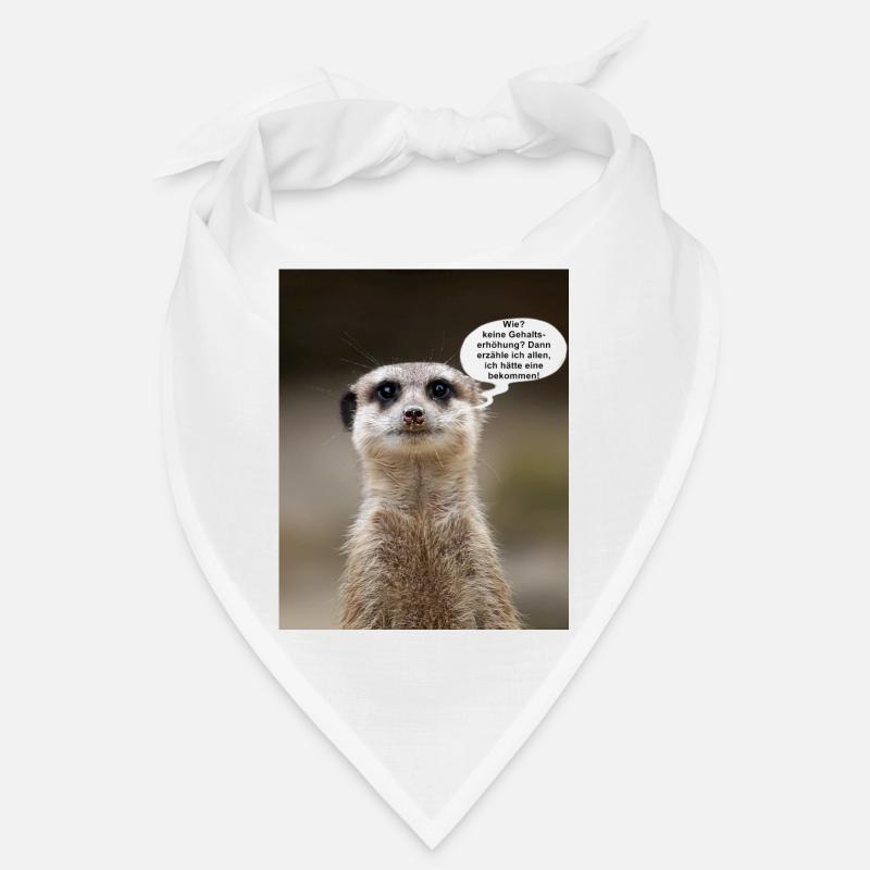 Erdmännchen - Bandana - Weiß