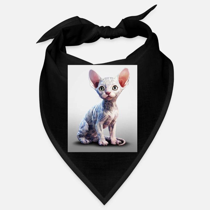 Sphynx Chat porcelaine Bandana