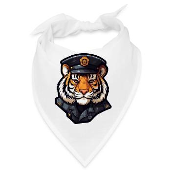 Tiger Polizistin - Bandana - Weiß - Vorne