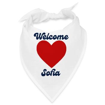 Sofia willkommen - Bandana - Weiß - Vorne