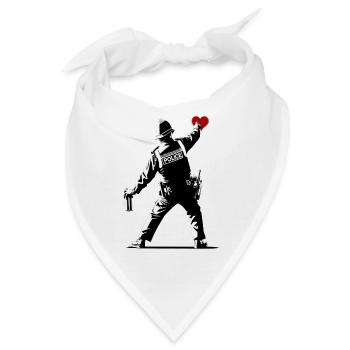 Police StreetArt - Bandana - Weiß - Vorne