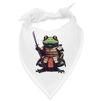 Frosch Mit Katana - Bandana - Weiß - Vorne