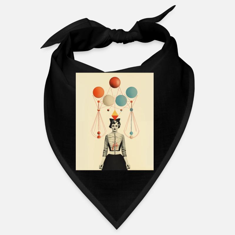 Denkende Zirkusdame Papiercollage Bandana