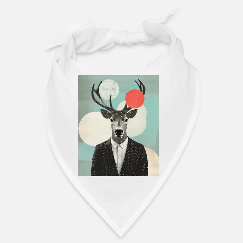 Surreal reindeer collage Bandana