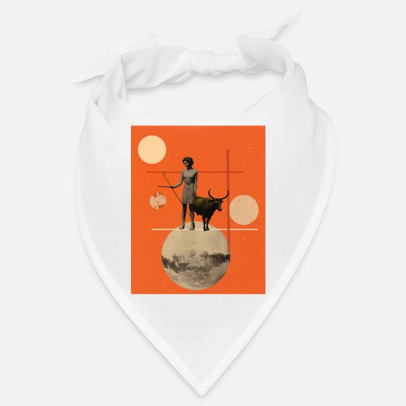 Schütze Collage Kunst Astrologie - Bandana - Weiß