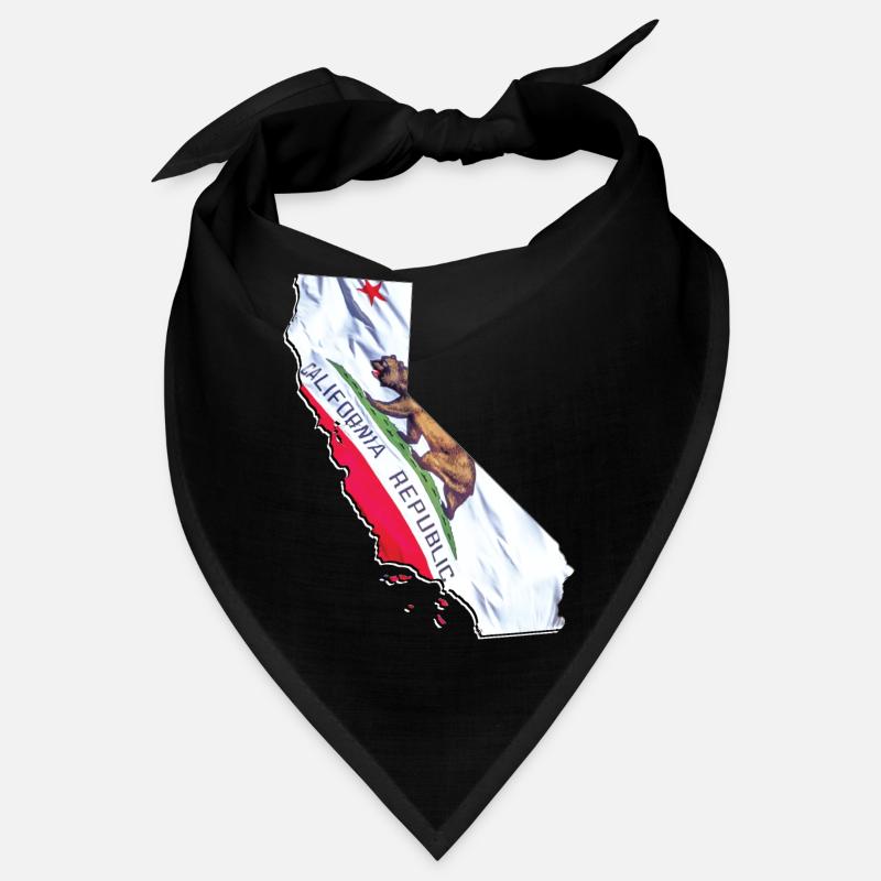 California (USA) | echte Flagge | Flag Map Bandana