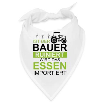 Bauern Protest T-Shirt - Bandana - Weiß - Vorne