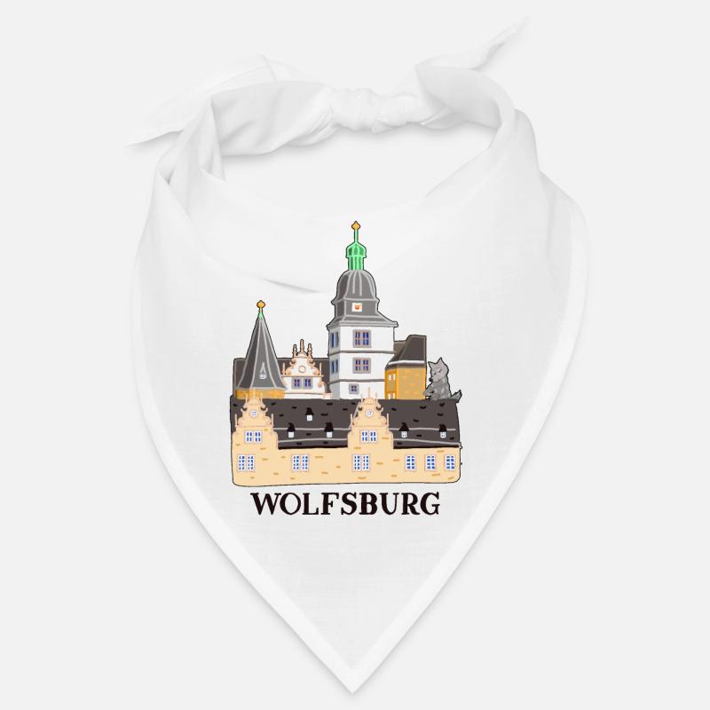 Wolfsburg, Castle, Germany, Hand Drawing Bandana
