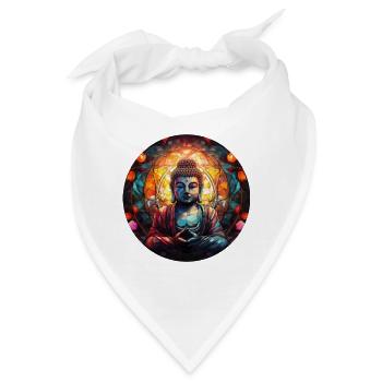 Serenity Buddha T-Shirt Marke Positive Vibration - Bandana - Weiß - Vorne