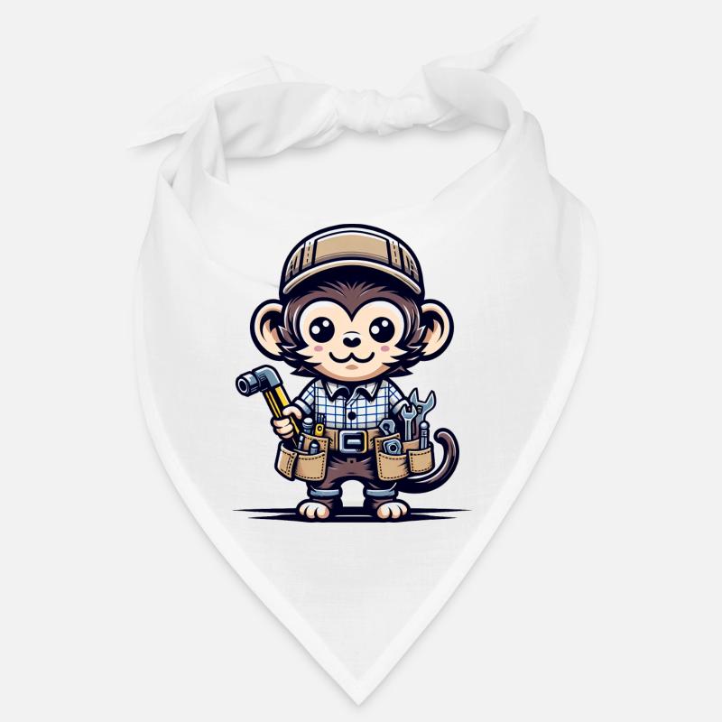 Cute Monkey Craftsman Bandana