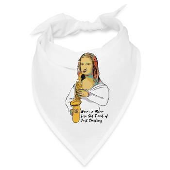 Mona sax Lisa - Bandana - Weiß - Vorne