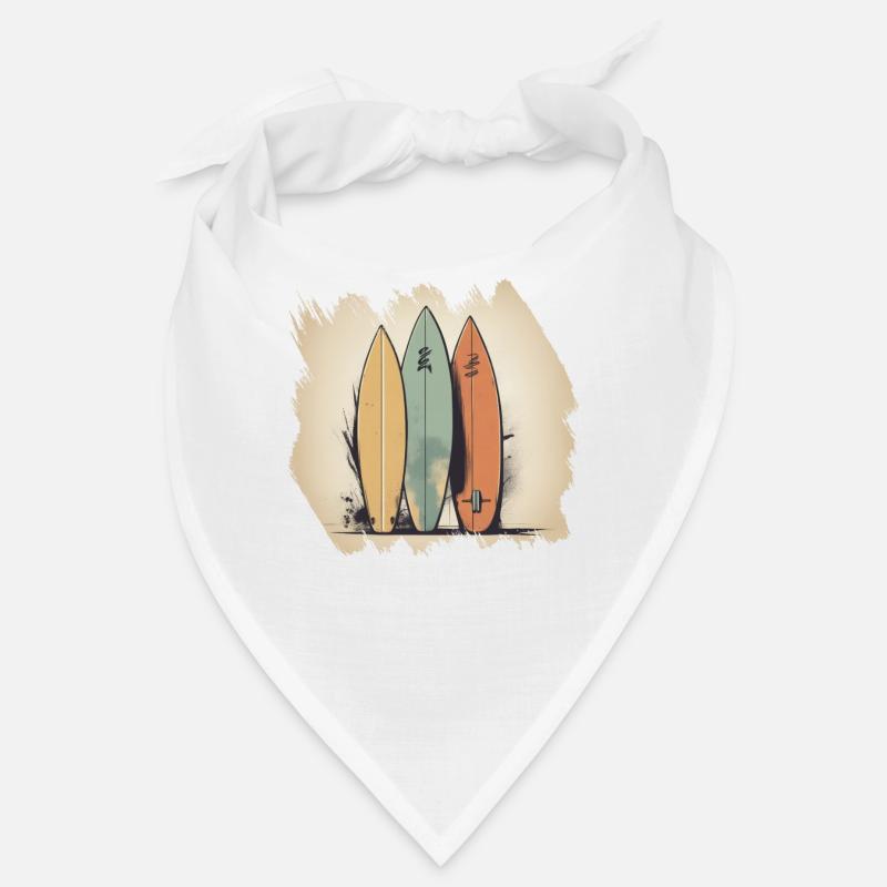 Planche de surf, Supboard, SUP, Plage, Tropical, Mer, Palm - Bandana - blanc