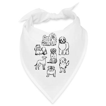 Hundefreund - Bandana - Weiß - Vorne