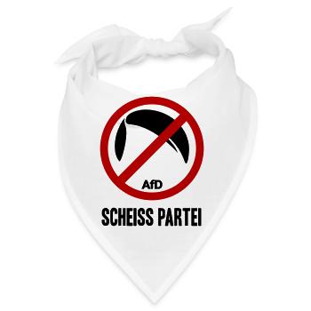 ANTI AFD SCHEISS PARTEI - Bandana - Weiß - Vorne
