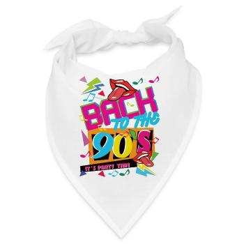 BACK TO THE 90 S IT S PARTY TIME - Bandana - Weiß - Vorne