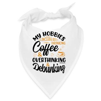 Mimikama Hobbies Coffee Overthinking Debunking - Bandana - Weiß - Vorne