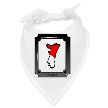 Karte des Elsass - Bandana - Weiß - Vorne