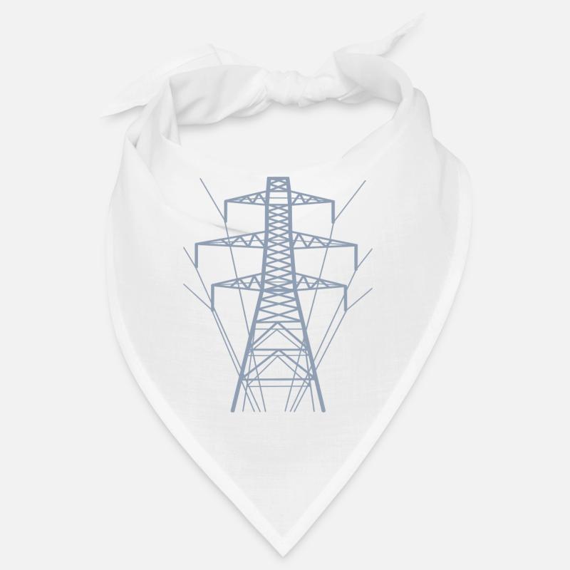 Silhouette de poteau d’alimentation blanc Bandana