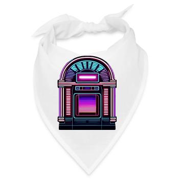 Jukebox / Musikautomat / Retro / 50er Jahre - Bandana - Weiß - Vorne