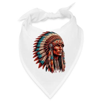 Amerikanisch Indianer Amerikanische Rote Haut - Bandana - Weiß - Vorne
