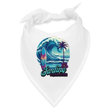 Surfing Paradise - Bandana - Weiß - Vorne