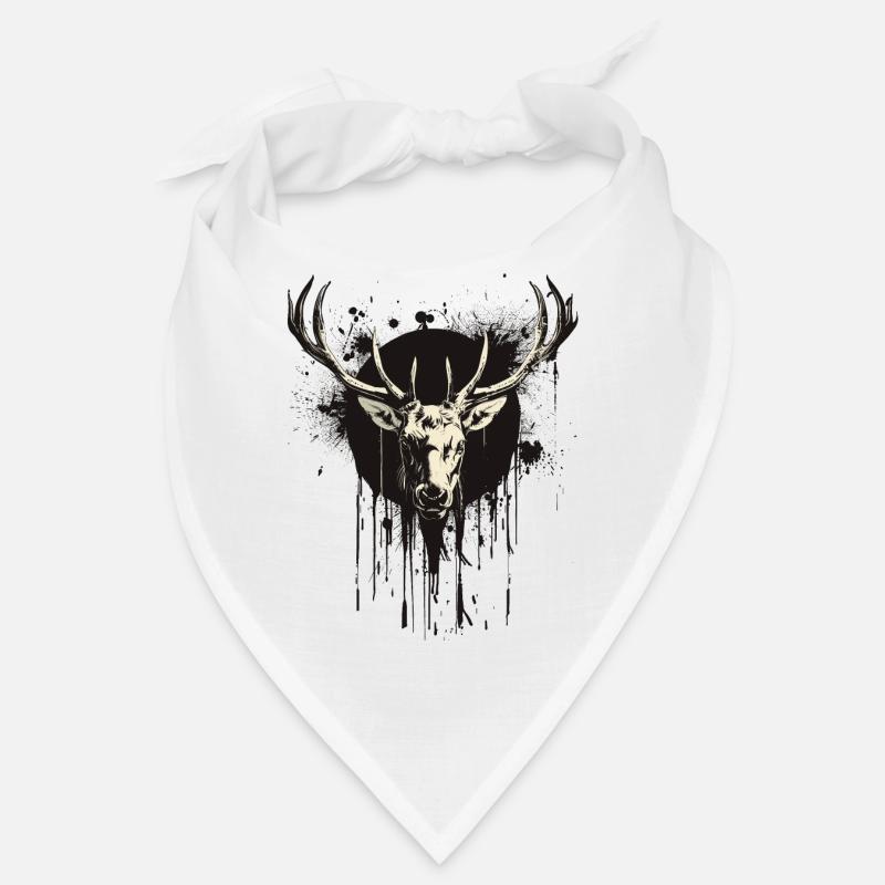 Cerf avec bêche noire Bandana