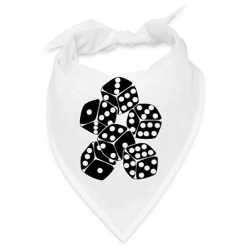 Sechs Würfel - Bandana - Weiß - Vorne