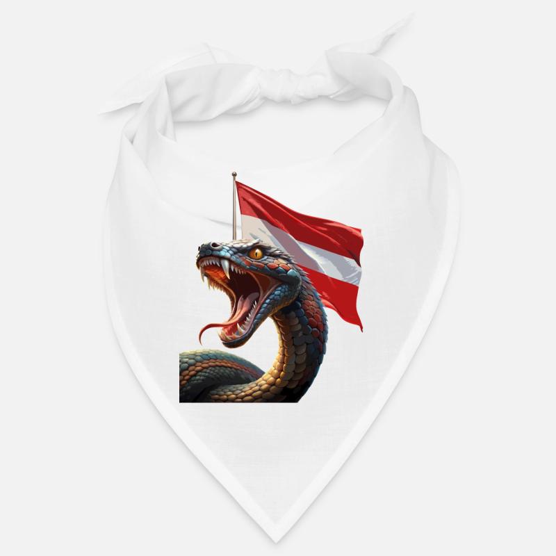 A cool snake with Austria flag Bandana